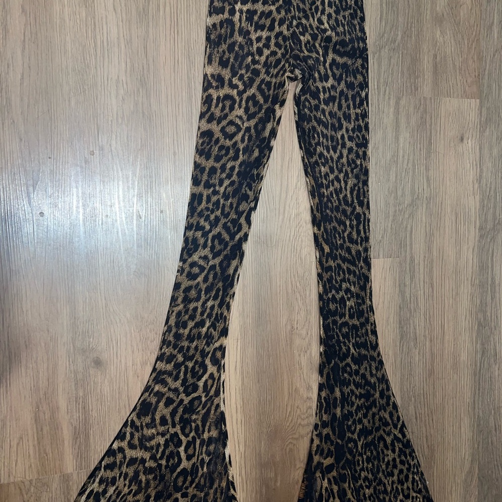 Jean Paul Leopard Print Flared Pants and Top
